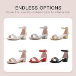 Gold Sparkle Flower Girl Dress Shoes with Strap