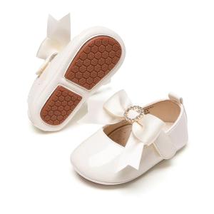 Ivory White Mary Jane Flats for Baby Girls