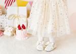 Ivory White Mary Jane Flats for Baby Girls