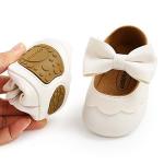 Baby Girls Mary Jane Flats with Bow, White