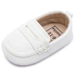 White Infant Baby Boys Soft Sole Loafers