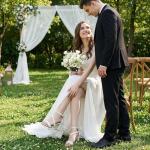 Elegant Chunky Heels with Bow for Weddings