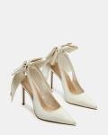 Steve Madden Ivory Satin Teacup Pumps for Weddings
