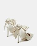 Steve Madden Ivory Satin Teacup Pumps for Weddings