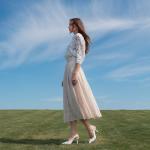 White Slingback Kitten Heels with Beads for Weddings