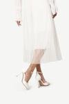White Pointed Toe Ankle Strap Heels for Weddings