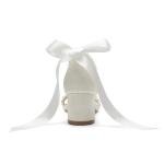 Pearl Open Toe Block Heel Wedding Sandals