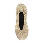 Foldable Ballet Flats in Champagne Gold for Weddings