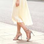 Silver Double Bowknots Crystal Slingback Heels