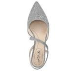Pewter Shimmer Minimalist Wedding Pumps for Women
