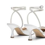 Rhinestone Bow Ankle Strap Wedding Heels