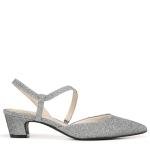 Pewter Shimmer Minimalist Wedding Pumps for Women