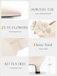Women’s Creamy-White Low Kitten Heels for Weddings