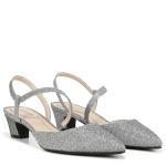 Pewter Shimmer Minimalist Wedding Pumps for Women