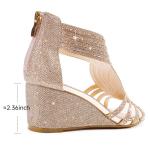 Sparkly Rhinestone Open Toe Wedge Sandals
