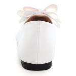 Women’s White Bowknot Pointed Toe Flats