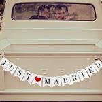 Just Married Vintage Banner for Photo Booth
