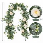 2 Pack 13Ft Eucalyptus and White Rose Garland