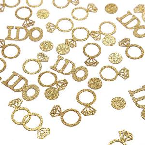 Gold Diamond Ring Confetti for Wedding Decor