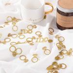 Gold Diamond Ring Confetti for Wedding Decor