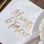 Always & Forever Wedding Paper Plates and Napkins Set