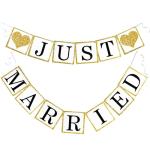 Just Married Wedding Banner Garland for Celebrations