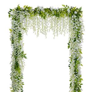 Lvydec White Wisteria Garland for Wedding Decor