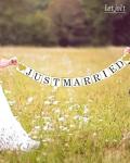 Just Married Wedding Banner Garland for Celebrations