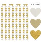 White-Gold Heart Streamers Garland for Celebrations