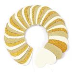 White-Gold Heart Streamers Garland for Celebrations