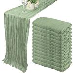 12 Pack 10Ft Dusty Sage Green Cheesecloth Runners