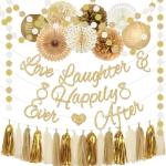 Champagne-Gold Sage Bridal Shower Decoration Set