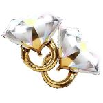 2Pcs Diamond Ring Balloons for Weddings & Parties