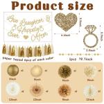 Champagne-Gold Sage Bridal Shower Decoration Set