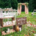 Double Sided Wedding Direction Signs with Stakes