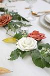 25 Ivory Foam Fake Roses for Wedding Decor
