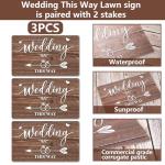 Double Sided Wedding Direction Signs with Stakes