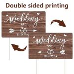 Double Sided Wedding Direction Signs with Stakes