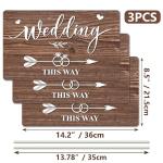 Double Sided Wedding Direction Signs with Stakes