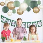 Sage Green Paper Lanterns for Wedding Decor