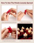 1000 Artificial Rose Petals and Heart LED Candles
