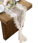 White Lace Table Runner Set for Weddings