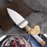 Rustic Stainless Steel Wedding Cake Knife Set