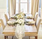 White Lace Table Runner Set for Weddings