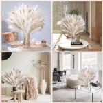 floradream 95 PCS Natural Pampas Grass Decor Bouquet | Boho Dried Floral Arrangement Centerpiece Table Decor Wedding Decor Rustic Decor, Natural, white, beige (Fdm-b-01)