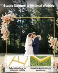 VEVOR Arch Backdrop Stand Square Metal Arch 8 ft x 8 ft for Wedding Party Decor