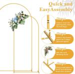 Set of 2 Arch Backdrop Stand Metal Wedding Arch Stand Frame 7.2&6FT Party Decor