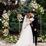 Set of 2 Arch Backdrop Stand Metal Wedding Arch Stand Frame 7.2&6FT Party Decor