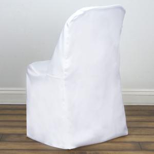 10 White Polyester FOLDING CHAIR COVERS Wedding Banquet Reception Decorations