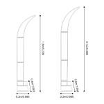 2 PCS Curved Wedding Arched Stands Backdrop Stand for Ceremony and Party